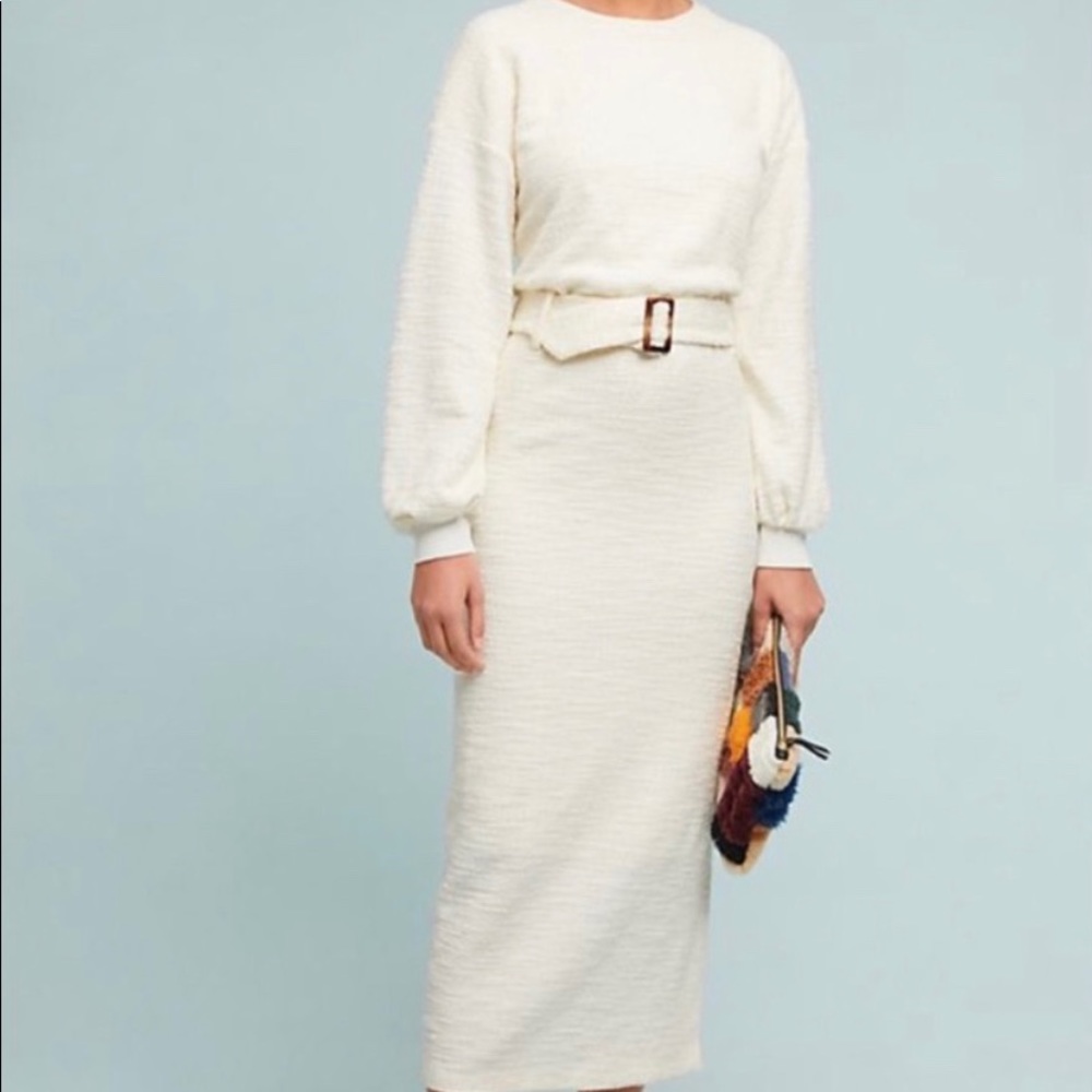 Anthropologie DOLAN cream dress size Small.